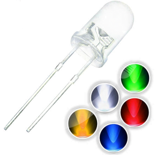 Othmro LED Rossi 3mm Diffusi – 10 Pezzi – 20mA, 150mcd, 430nm – Per Esperimenti Elettronici E Riparazioni Fai Da Te