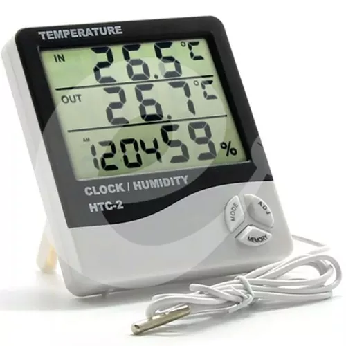 Reloj Despertador Medidor de Temperatura y Humedad Digital HTC-2 - EPY  Electrónica Bolivia