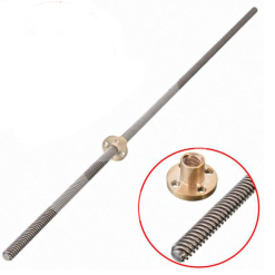 Varilla Roscada 8mm 4 hilos 30cm con Tuerca