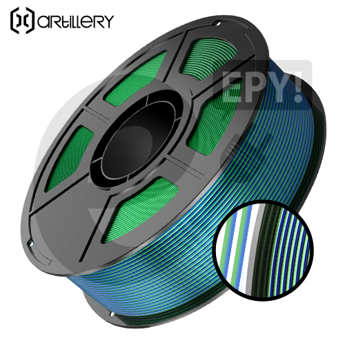 Filamento Artillery PLA 1.75mm 1Kg Azul - Verde Bitono