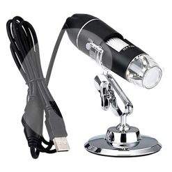 Microscopio Digital USB 1600x zoom óptico HD 8 LED