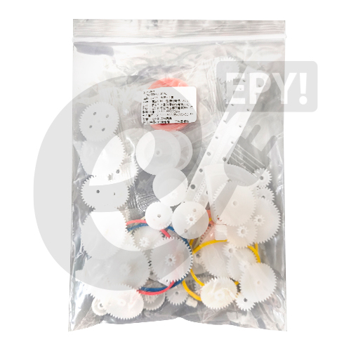 Kit 75 piezas de Engranajes Plásticos - Poleas - Piñones