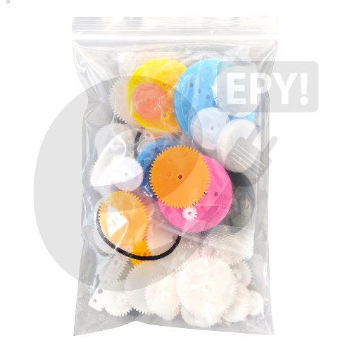 Kit 106 piezas de Engranajes plasticos - Poleas - Piñones