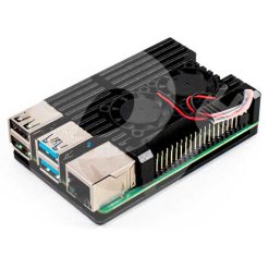 Carcasa de Aluminio Raspberry Pi 4 con ventilador dual