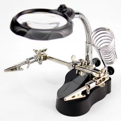 Tercera Mano con Lupa LED